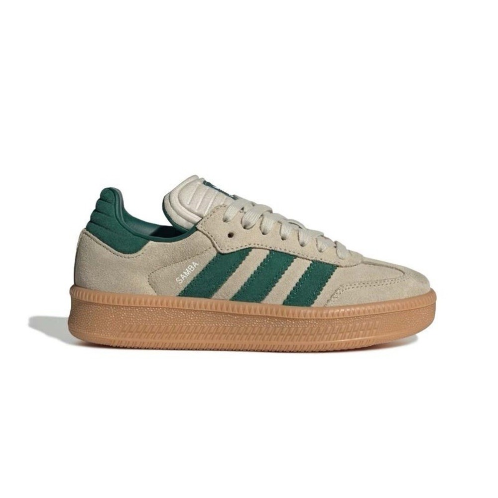 adidas Samba XLG J Youth Size 5 Big Kids Putty Grey Collegiate Green JQ9886 - Picture 5 of 8